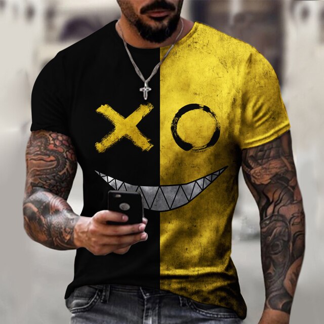 2021 summer new men XOXO graphic 3d printed t-shirt