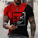2021 summer new men XOXO graphic 3d printed t-shirt