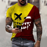 2021 summer new men XOXO graphic 3d printed t-shirt