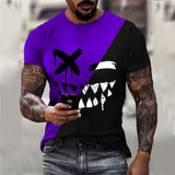2021 summer new men XOXO graphic 3d printed t-shirt